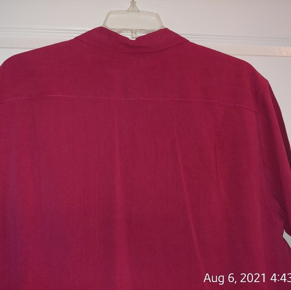 Tommy Bahama 100% Silk Sport Shirt Men's Large - Picture 4 of 5